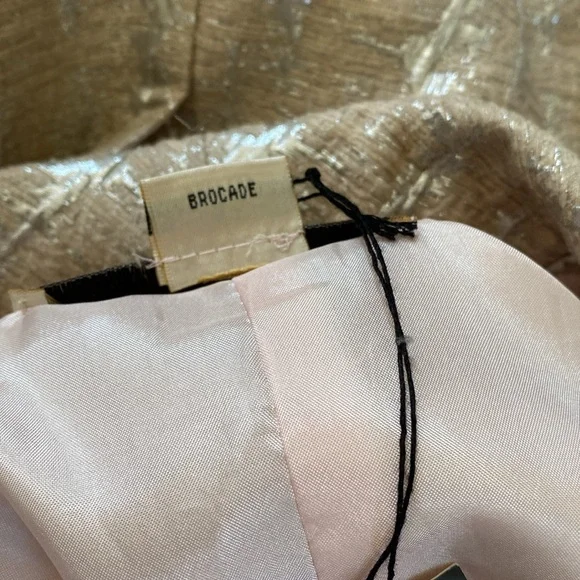 Vintage hunter Dixon brocade lined dress in silver & blush size 2 - Picture 14 of 14